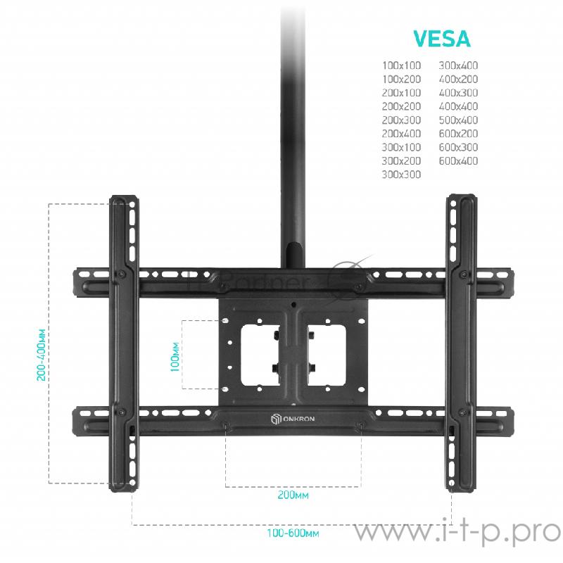 Кронштейн ONKRON потолочный 32-57