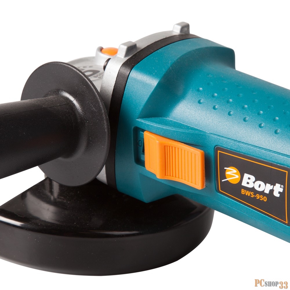 Шлифовальные машины Bort BWS-950 Машина шлифовальная угловая 98296389 { 900 Вт, 12000 об/мин, 125 мм, М14, 1.8 кг, набор аксессуаров 4 шт }