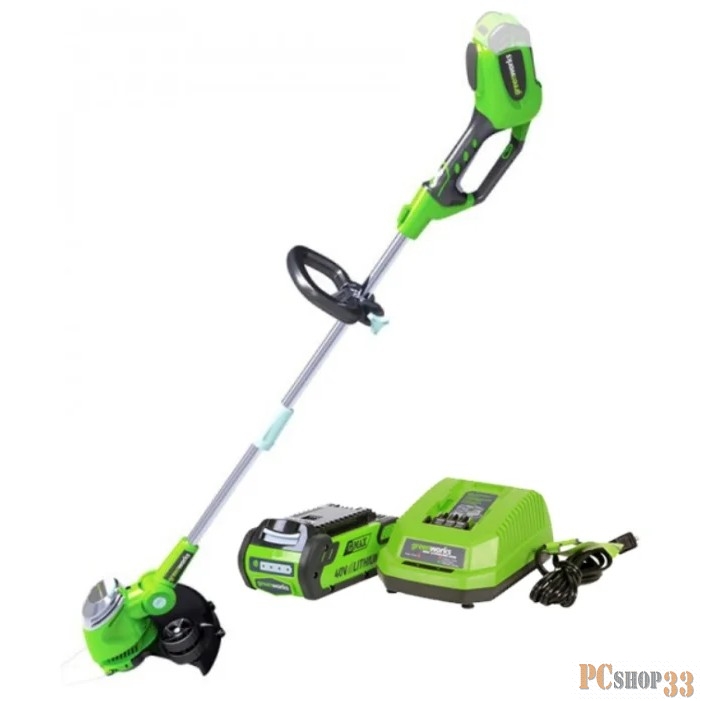 Триммер аккумуляторный GREENWORKS 2101507UA 40В струнный (в компл.1 аккум 40В 2 А/ч +ЗУ)