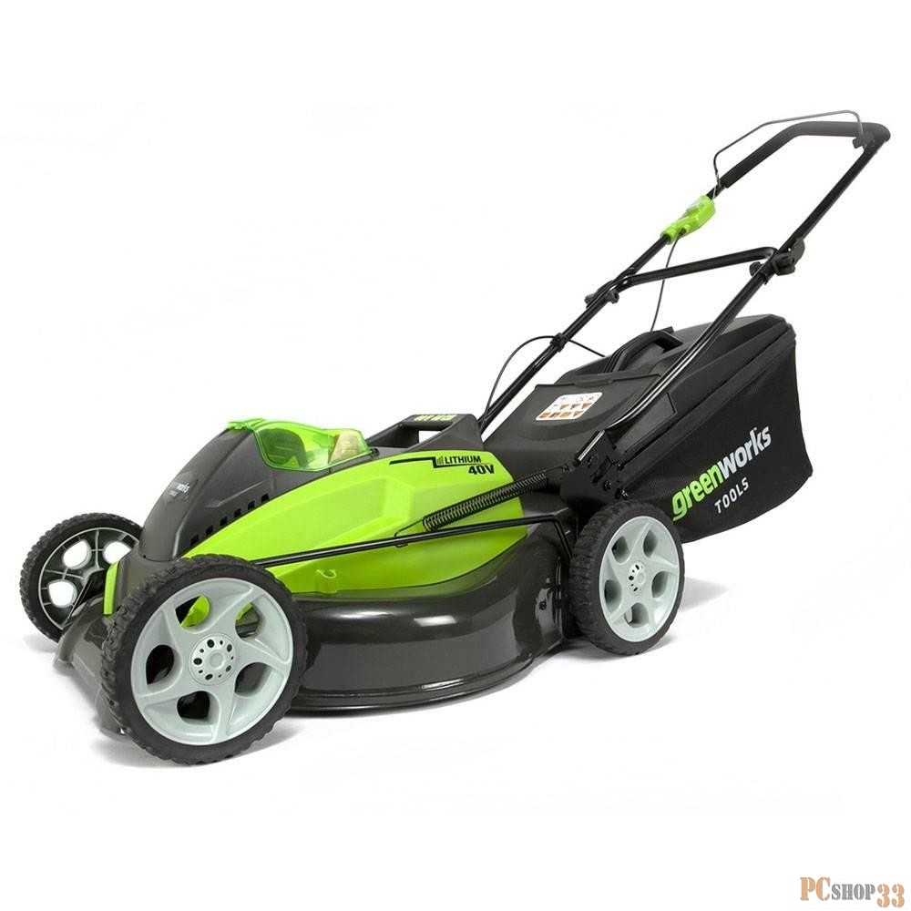 Газонокосилка аккум. GREENWORKS 2500107 40в g-max40 45см 7уровней 50л (БЕЗ АККУМ и ЗУ)