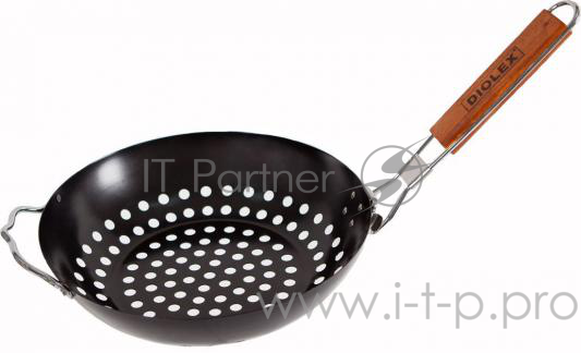 Решетка-гриль Diolex DX-P6102-B (Cковорода) для барбекю круглая d 28 cm (со складывающейся ручкой)