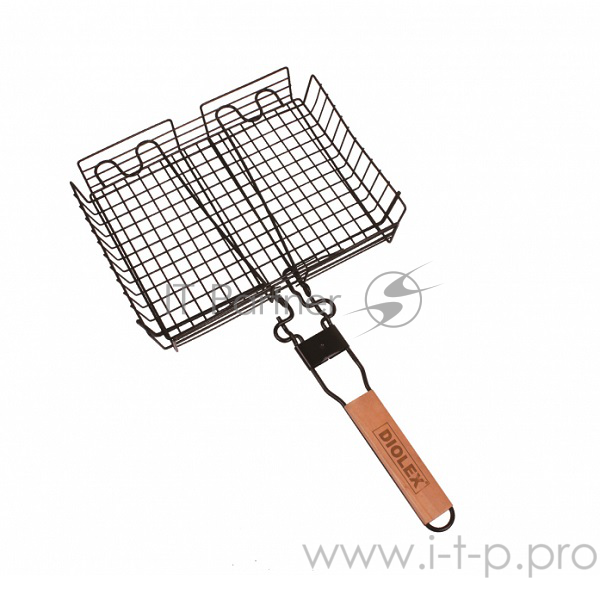 Решетка-гриль Diolex DX-G1113-B глубокая 32x24cm со съемной ручкой (сталь с антипригарным покрытием)