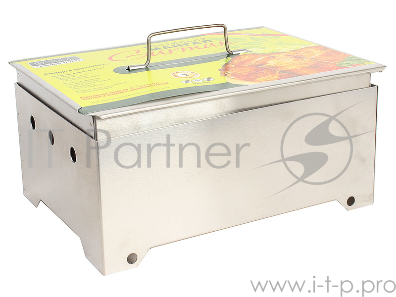 Коптильня-мангал Gurman, размер M, 2 яруса, в коплекте 4 шампура, решетка-гриль, щепа 0,8л и чехол.