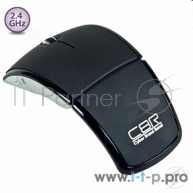 Мышь CBR CM-610 Black, оптика, 2,4Ггц, 800/1200/1600 dpi, софттач, складная