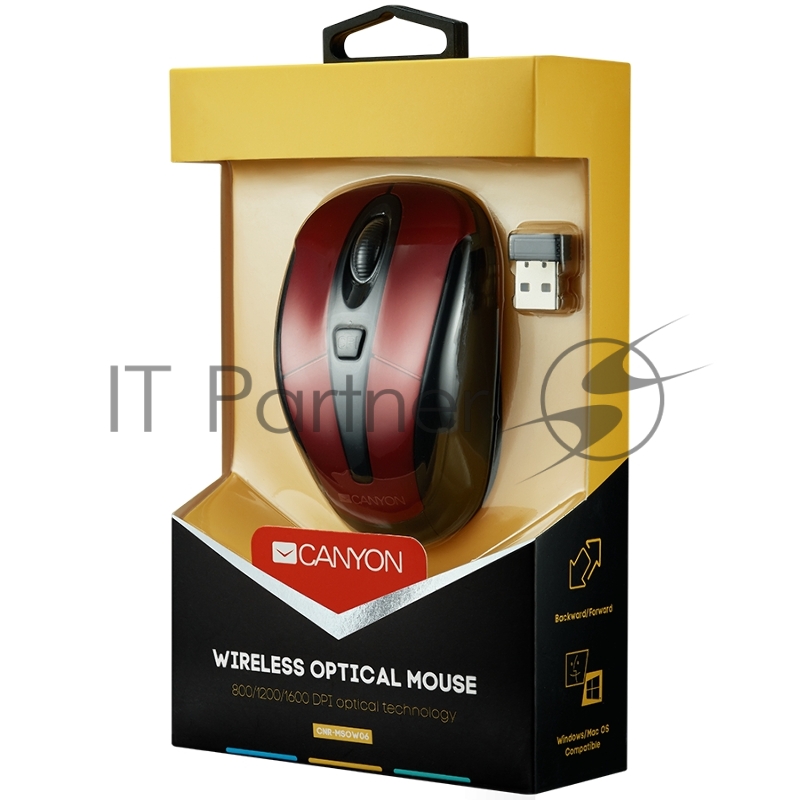 Мышь CANYON CNR-MSOW06R Red