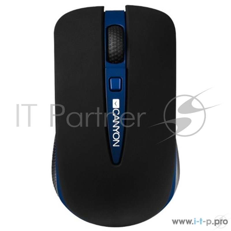 Мышь беспроводная Canyon CNS-CMSW6, 1600dpi, Черный/Синий CNS-CMSW6BL