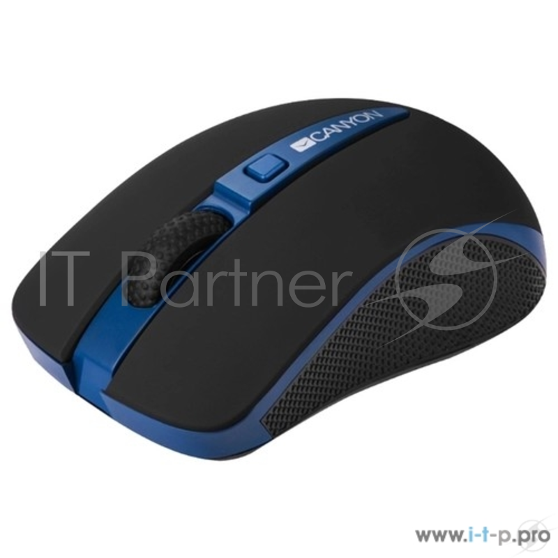 Мышь беспроводная Canyon CNS-CMSW6, 1600dpi, Черный/Синий CNS-CMSW6BL