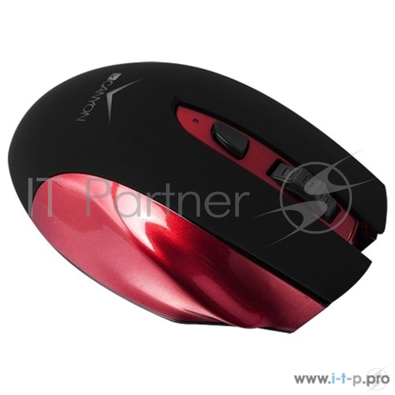 Мышь беспроводная Canyon CNS-CMSW7R, 1600dpi, Черный/Красный CNS-CMSW7R