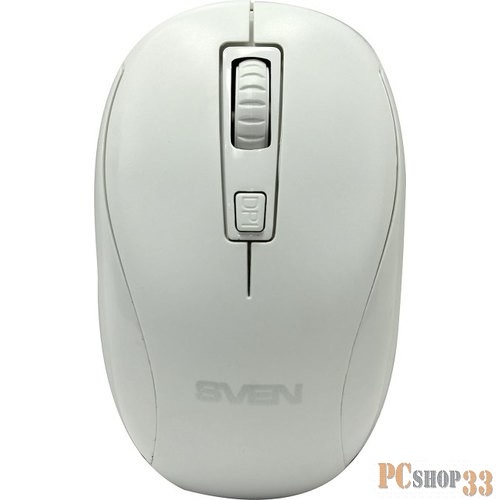 Беспроводная мышь SVEN RX-255W белая (2,4 GHz, 3+1кл. 800-1600DPI, цвет. картон)