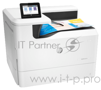 Принтер струйный HP PageWide Color 755dn (A3, 600dpi, 35(up to 55)ppm, Duplex, 1,5 Gb,2trays 100+550, USB/GigEth/WiFi, 1y war, pigment ink, replace Y3Z46B)