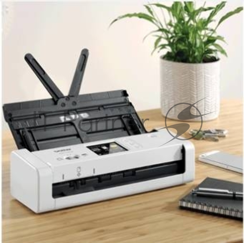 Сканер Brother ADS1700W, A4, 25 стр/мин, 1200 dpi, цветной, дуплекс, сенсорный экран, WiFi, USB