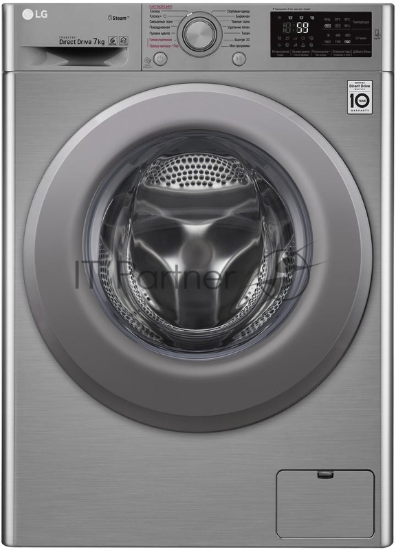 Стиральная машина LG F2M5HS7S , узкая (45 см), 7 кг.- Прямой привод (Direct Drive)- 6 движений заботы (6 motion)- Smart Diagnosis- Обработка паром (Steam)- Система бесконтактной (NFC) диагностики Tag On