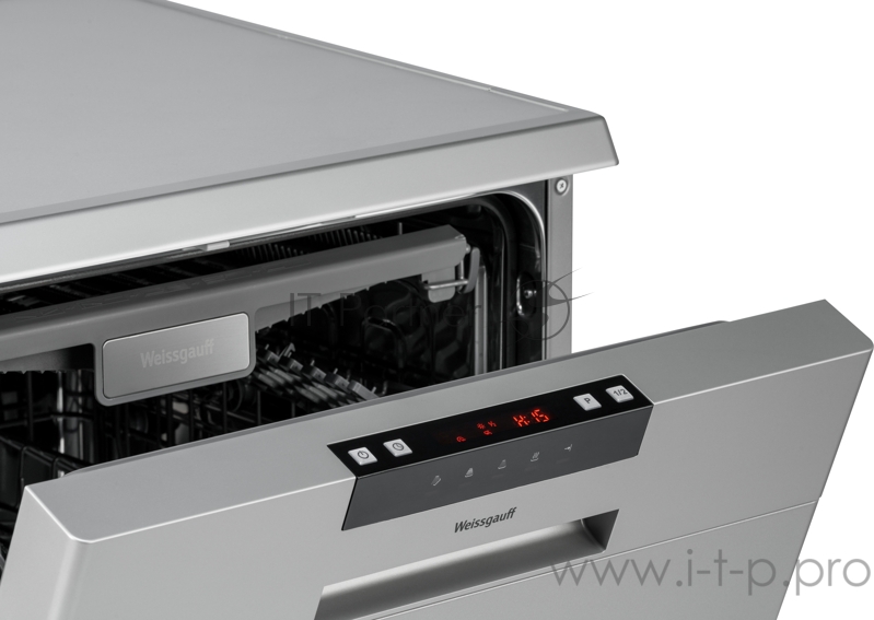 Посудомоечная машина Weissgauff полноразмерная, отдельностоящая, 60см, 12 комплектов, 5 программ, 1/2 загрузка, аквастоп, белая