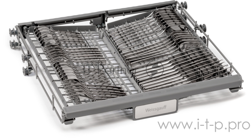Посудомоечная машина Weissgauff полноразмерная, отдельностоящая, 60см, 12 комплектов, 5 программ, 1/2 загрузка, аквастоп, белая