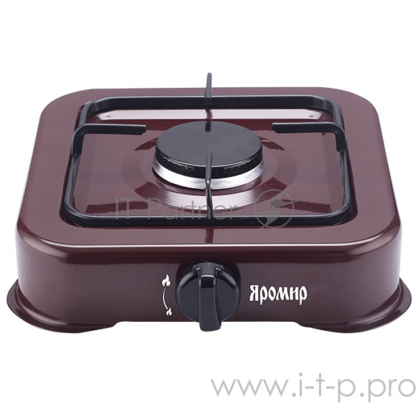 Плитка газовая ЯРОМИР ЯР-3011(10) одноконфорочная цвет темно-коричневый