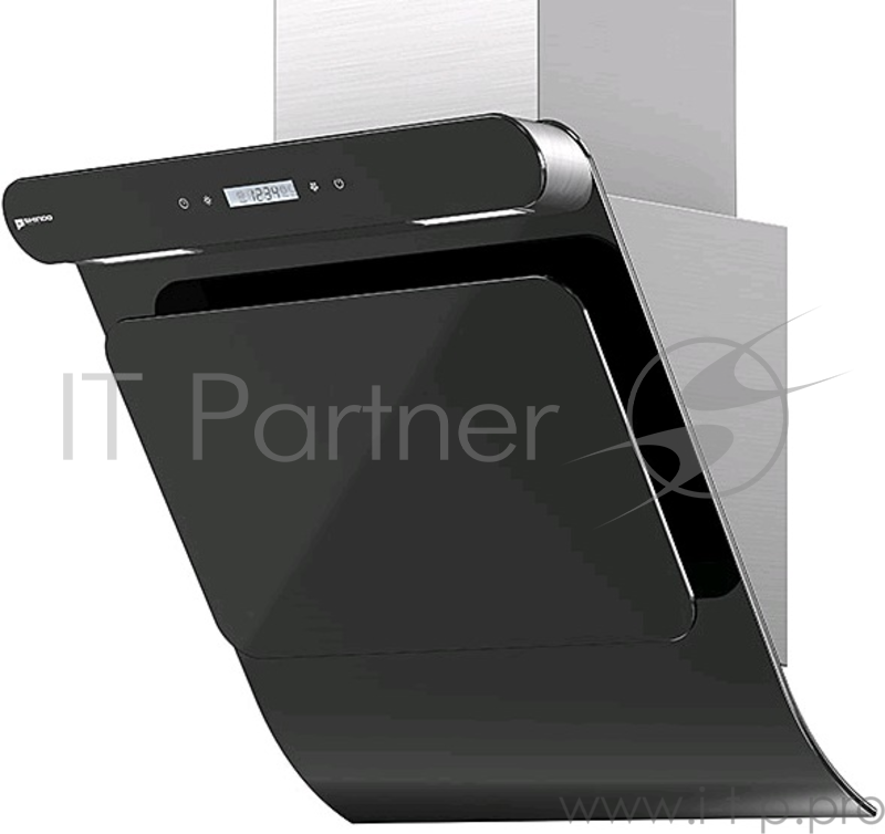 Вытяжка каминная Shindo Arktur 60 B/BG 3ETC нержавеющая сталь/черное стекло управление: сенсорное (1 мотор)