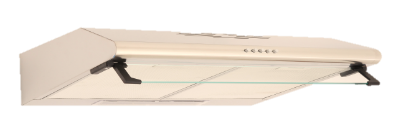 Вытяжка Korting Подвесная, 60 см, механическое управление, 3 режима, 350 м3/ч., алюминиевые жировые фильтры, LED освещение, стеклянный козырек, ур.шума 52дб, цвет - бежевый