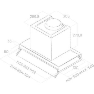 Вытяжки ELICA BOX IN IX/A/90, механическое управление, 750 куб. м. , нержавеющая сталь