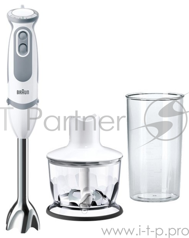 Блендер BRAUN MQ-5020(Мощность 750Вт. 13500 об/мин. Турборежим. Съемный метал. вал. Материал ножа: нерж. сталь. Бесшумный двигатель. Скорости: 21. Анти-всплеск. Мерный стакан. Измельчитель 500мл. Насадка-блендер из нерж. стали.)