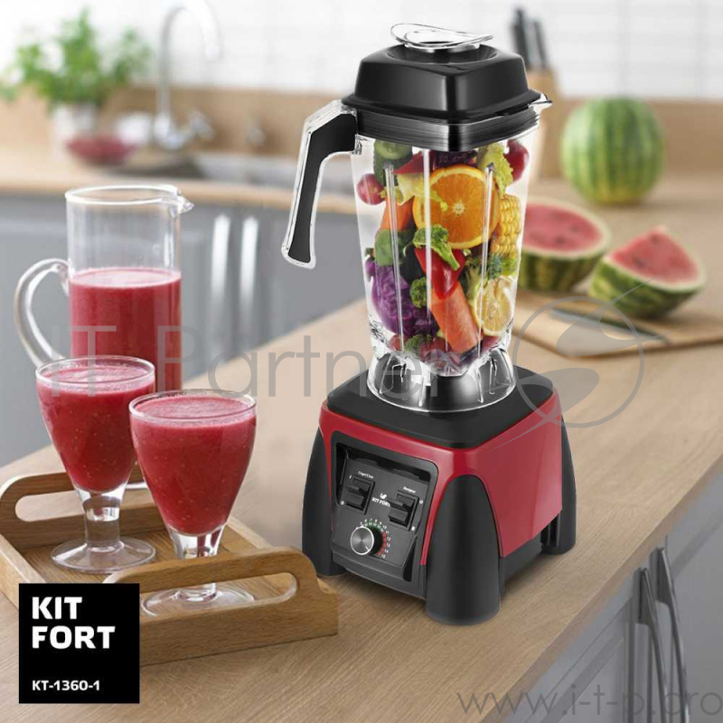 Блендер стационарный Kitfort KT-1360-1 2200Вт красный