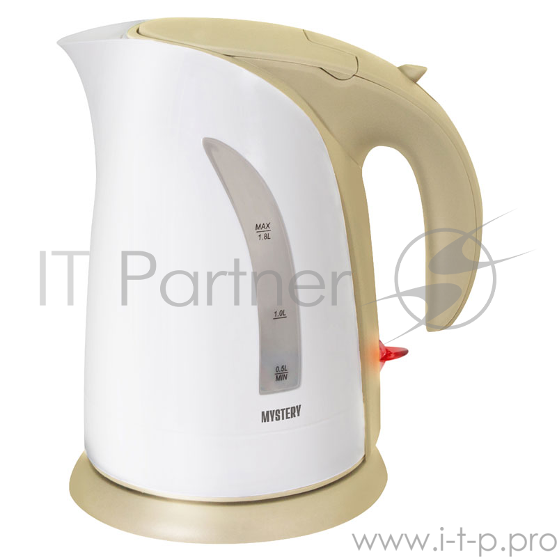 Чайник Чайник MYSTERY MEK-1639 2л. 1800Вт белый/бежевый (корпус: пластик)