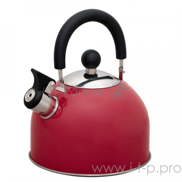 Чайник для плиты Катунь КТ-116R, 3,0л со свистком, красный, индукц