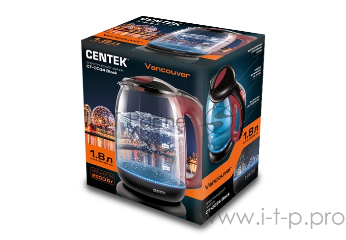Электрический чайник Centek CT-0034 Black