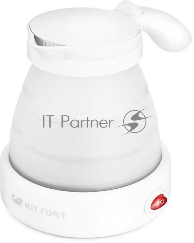 Чайник электрический Kitfort КТ-667-1 0.6л. 1150Вт белый (корпус: силикон)