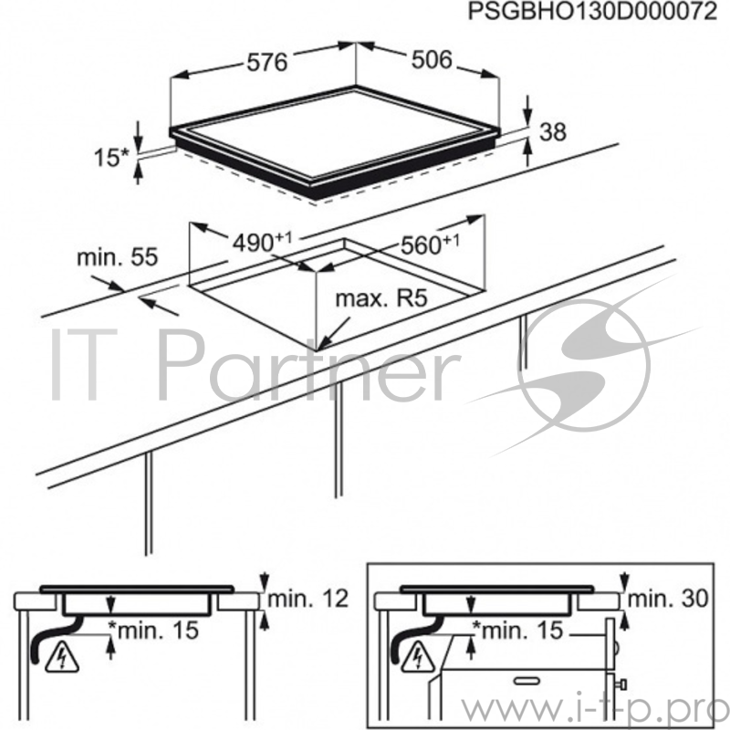 Варочная поверхность электрическая Zanussi ZEV56140NB стеклокерамическая варочная поверхность, цвет: Черный, поворотные переключатели, Индикация остаточного тепла, рамка из лакированной стали