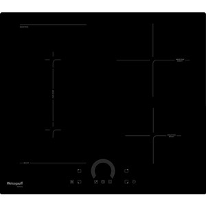 Индукционные варочные панели Weissgauff, 60 см, индукционная, стеклокерамика Vitro Ceramic Glass, сенсорное+слайдерное управление, FLEX ZONE, индикация степени нагрева, таймер, блокировка от детей, черная