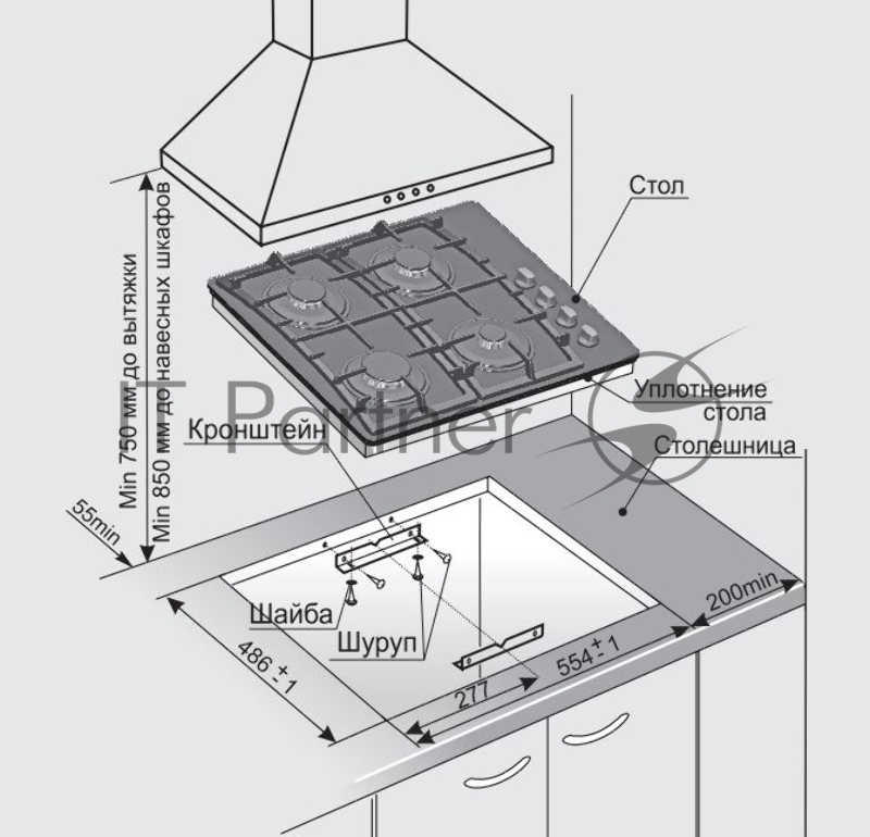 Газовая варочная панель GEFEST СГ СВН 2230 К4
