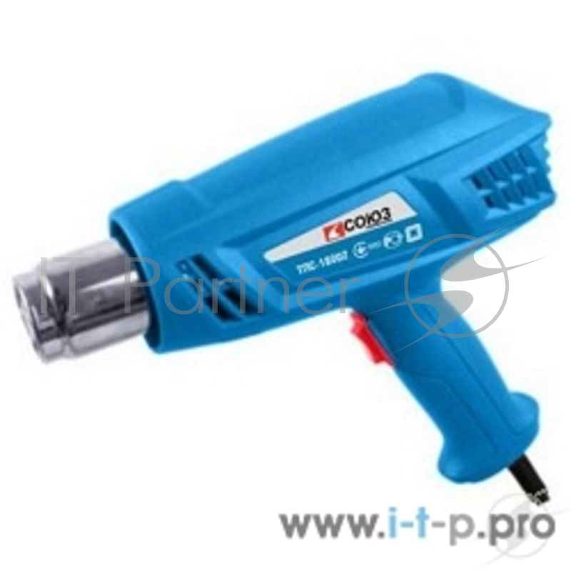 Фены, Термопистолеты СОЮЗ ТПС-18002 Фен технический Союз, 1800 Вт, 2 ступени, 2 насадки ТПС-18002