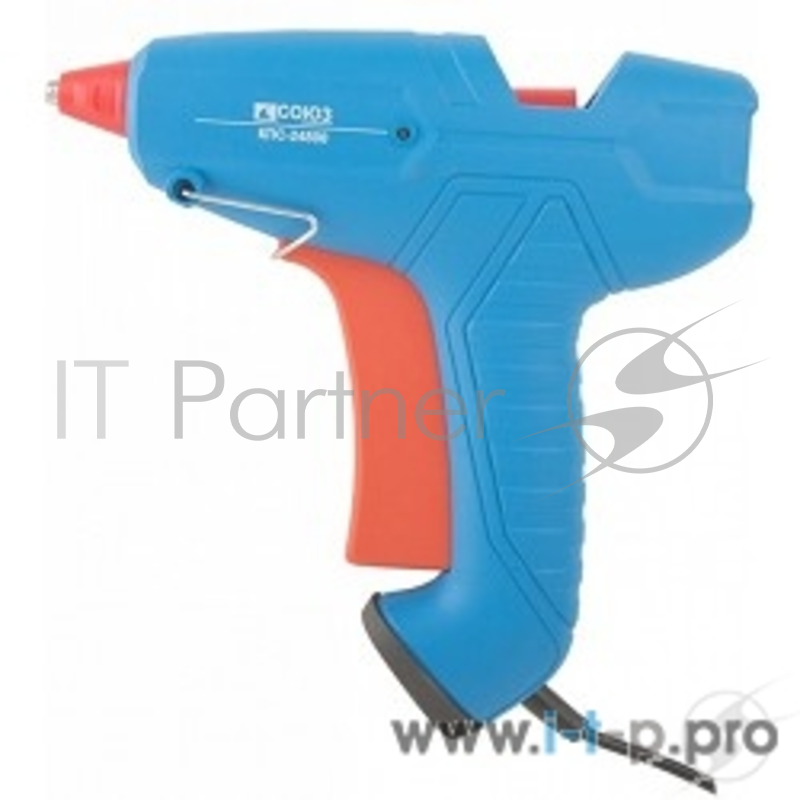 Фены, Термопистолеты СОЮЗ КПС-24800 Пистолет клеевой СОЮЗ, 200Вт, 18г/мин, диам 11мм, индикация,блистер,2 стержня в компл КПС-24800