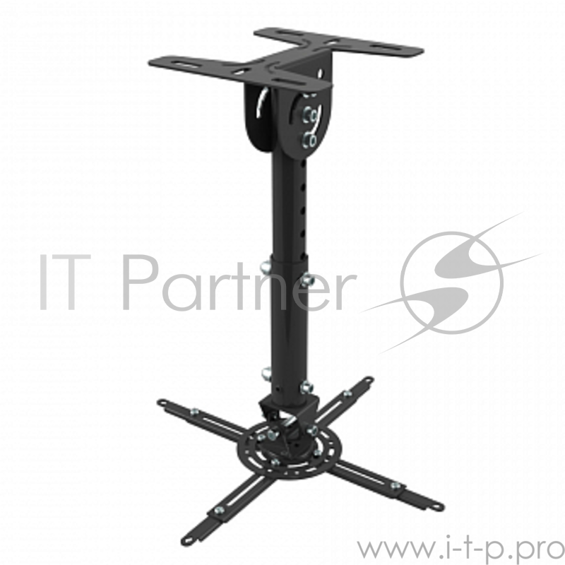 Крепления для проекторов Wize WPA-B черный {Потолочные, Макс. крепежное расстояние 260х260, макс. вес нагрузки 12 кг, Наклон,поворот °+/-15, расстояние от стены/ потолка 35-46 см}