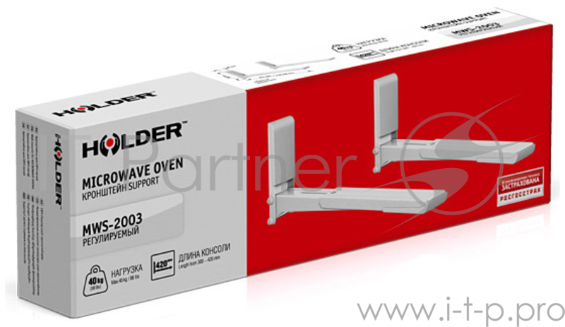 Кронштейн для СВЧ Holder MWS-2003 темный металлик макс.40кг настенный фиксированный