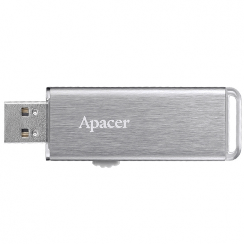 Флеш накопитель 64GB Apacer AH33A USB Flash AP64GAH33AS-1 USB 2.0, Silver, Metal case, RTL (916044)