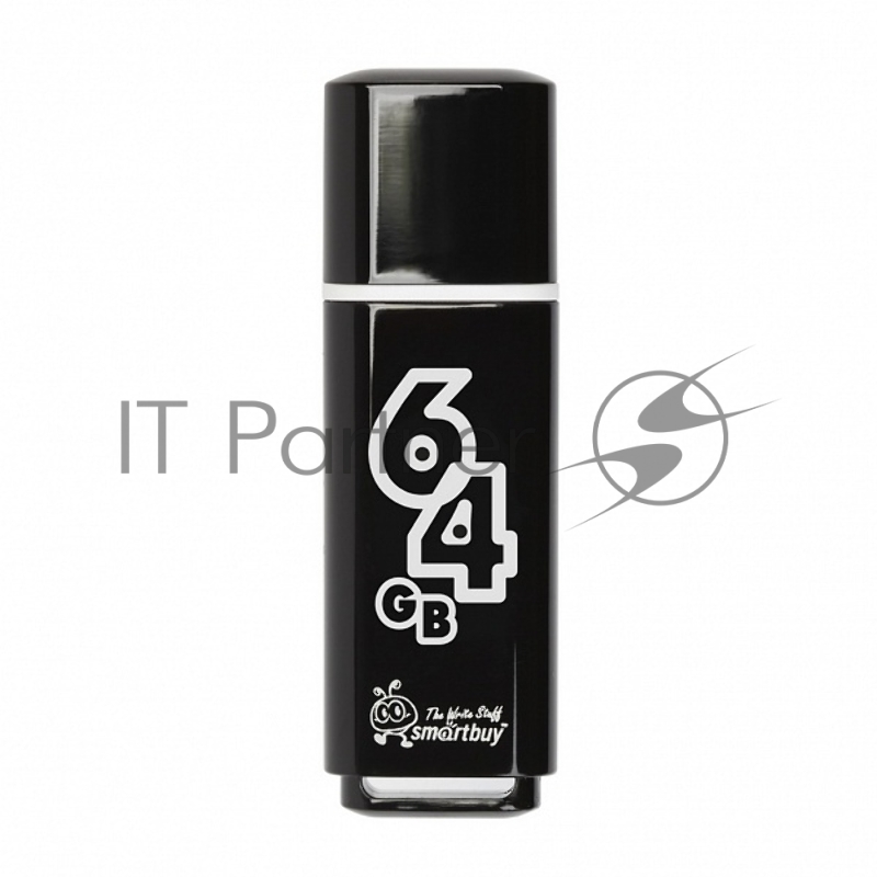 Внешний накопитель 64Gb USB Drive <USB2.0> Smartbuy Glossy series Black (SB64GBGS-K)