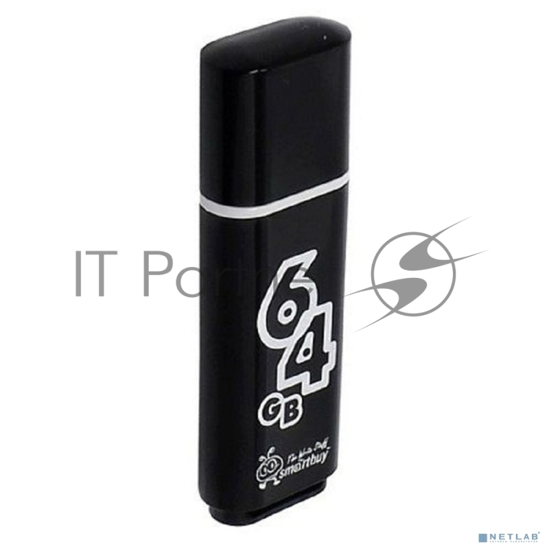 Внешний накопитель 64Gb USB Drive <USB2.0> Smartbuy Glossy series Black (SB64GBGS-K)