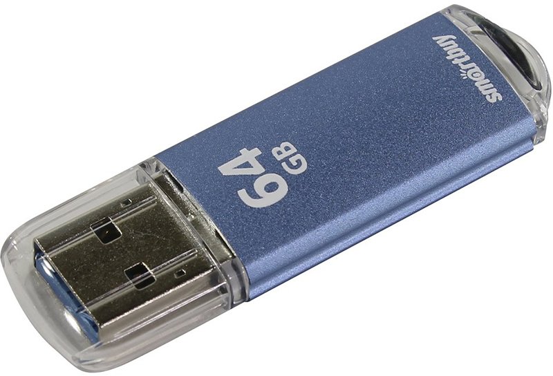 Внешний накопитель 64Gb USB Drive <USB3.0> Smartbuy V-Cut Blue (SB64GBVC-B3)