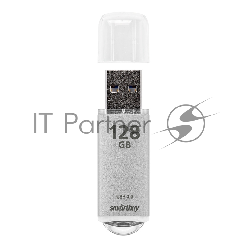 Внешний накопитель 128Gb USB Drive <USB3.0> Smartbuy V-Cut Silver (SB128GBVC-S3)