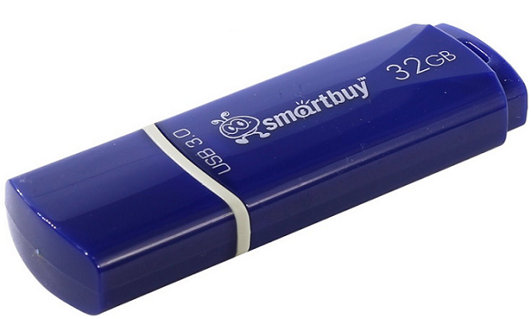 USB 3.0 Flash Drive 32GB Smartbuy Crown Blue (SB32GBCRW-Bl)