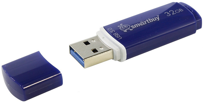 USB 3.0 Flash Drive 32GB Smartbuy Crown Blue (SB32GBCRW-Bl)