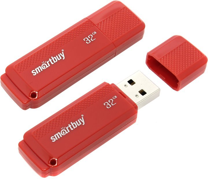 Флеш накопитель USB 2.0 Flash Drive 32GB Smartbuy Dock Red (SB32GBDK-R)
