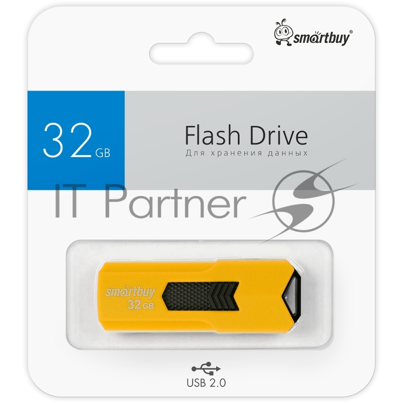 Внешний накопитель 32Gb USB Drive <USB2.0> Smartbuy STREAM Yellow (SB32GBST-Y)