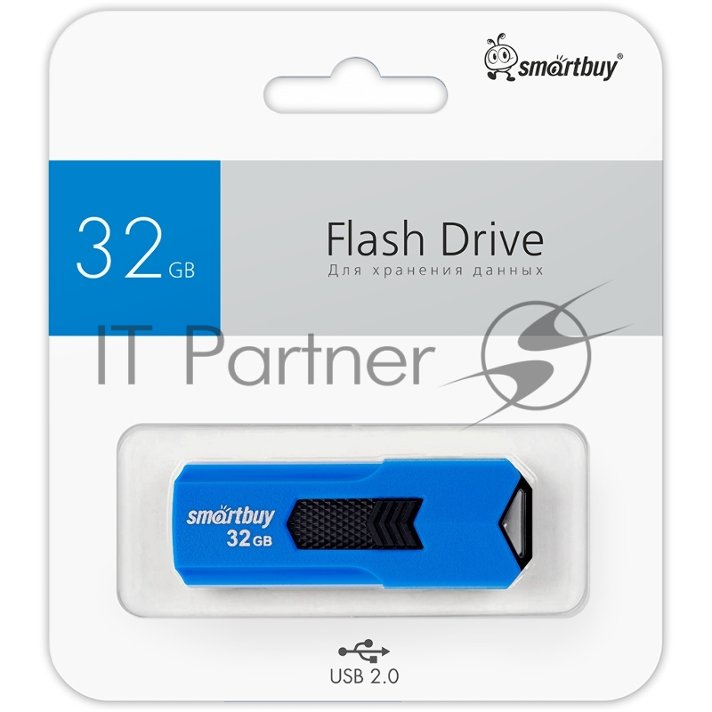 Внешний накопитель 32Gb USB Drive <USB2.0> Smartbuy STREAM Blue (SB32GBST-B)