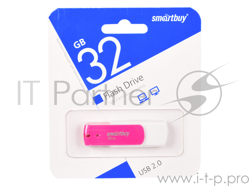 Внешний накопитель 32Gb USB Drive <USB2.0> SmartBuy Diamond Pink (SB32GBDP)