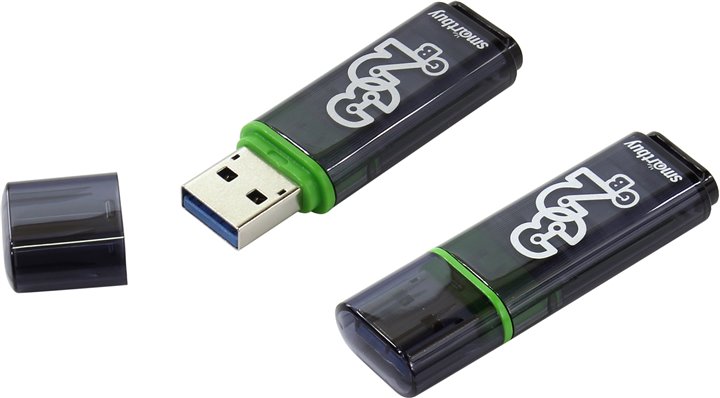 Внешний накопитель 32Gb USB Drive <USB3.0> Smartbuy Glossy series Dark Grey (SB32GBGS-DG)