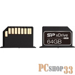 Карта памяти SecureDigital 64Gb Silicon Power SP064GBSAXEU3V10 {SDXC Class 10, UHS-I U3, для Macbook Pro}