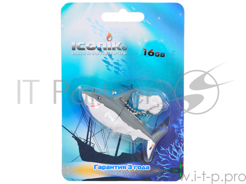 Носитель информации USB 2.0 ICONIK RB-WSHARK-16GB АКУЛА