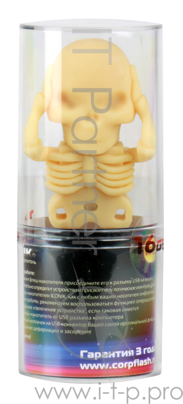 Внешний накопитель 16GB USB Drive <USB 2.0> ICONIK Скелетон